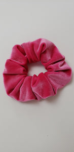 Hot Pink Velvet Scrunchy