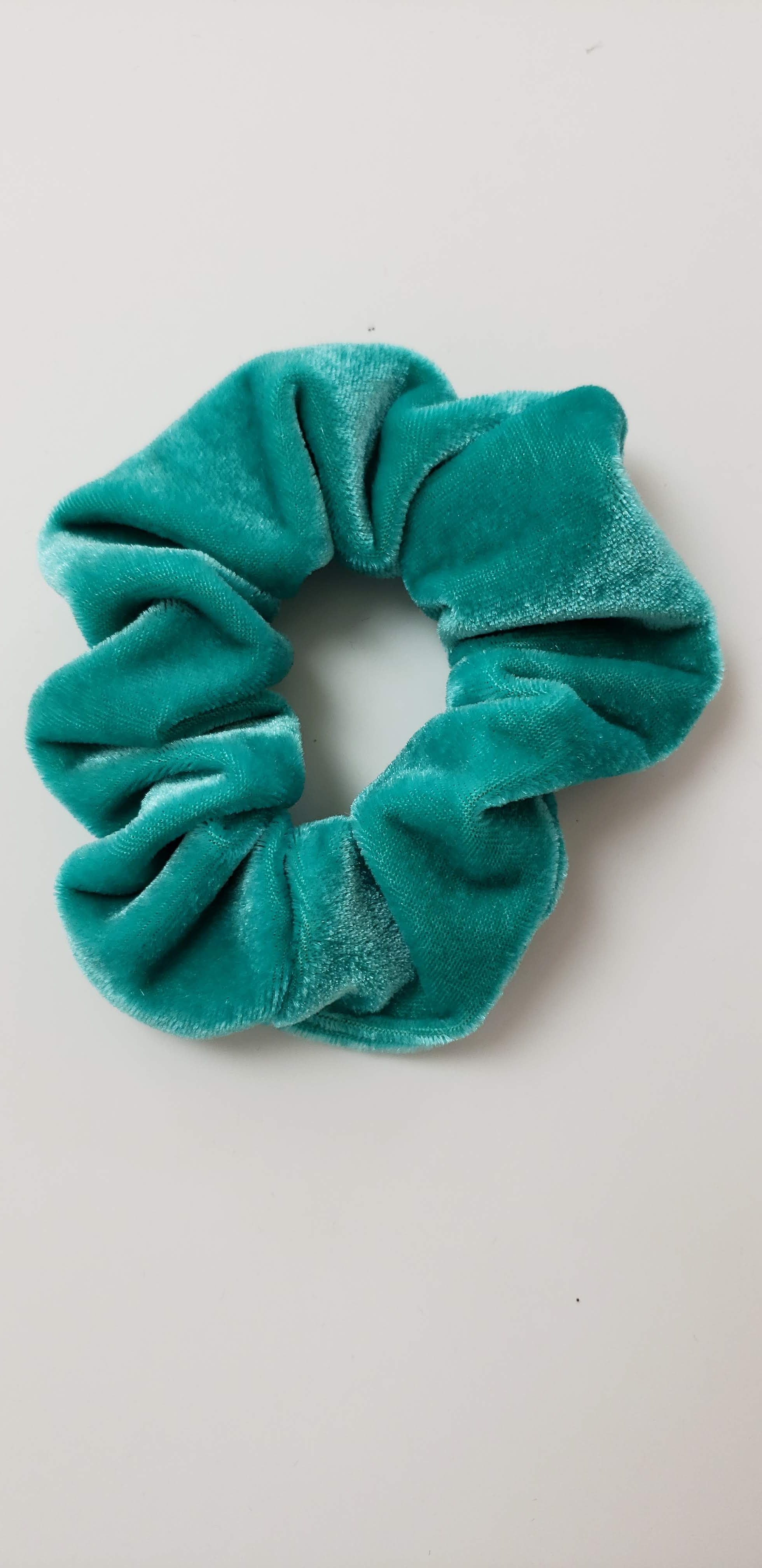 Sea Foam Velvet Scrunchy