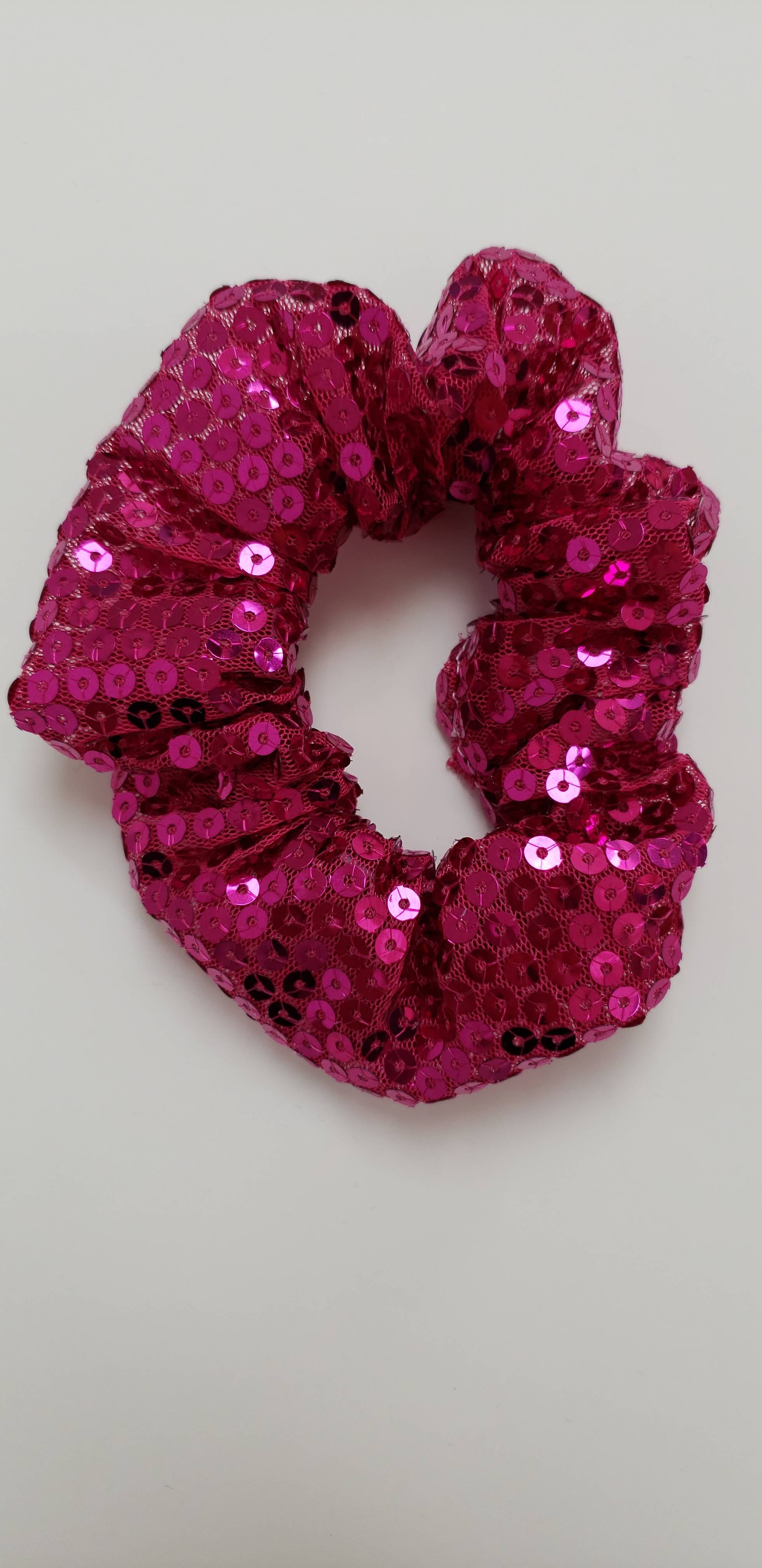 Pink Sequin Scrunchy