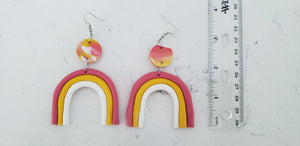 Clay Earrings - Rainbow