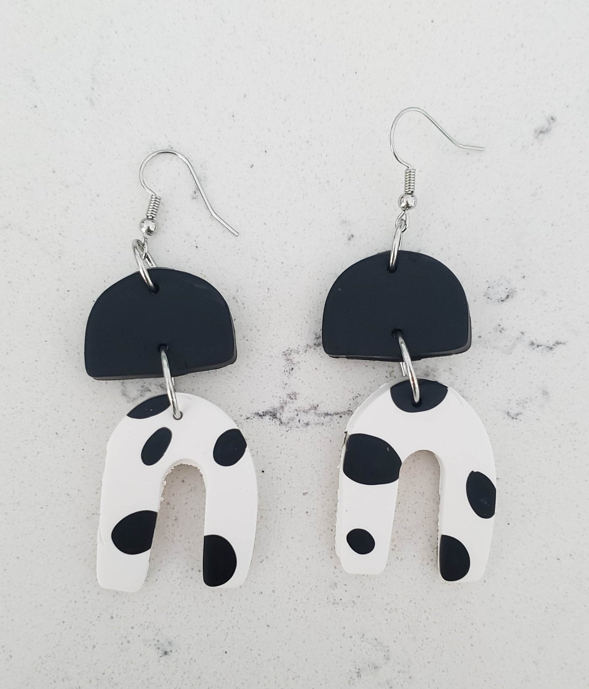 Clay Earrings - Polka Dot