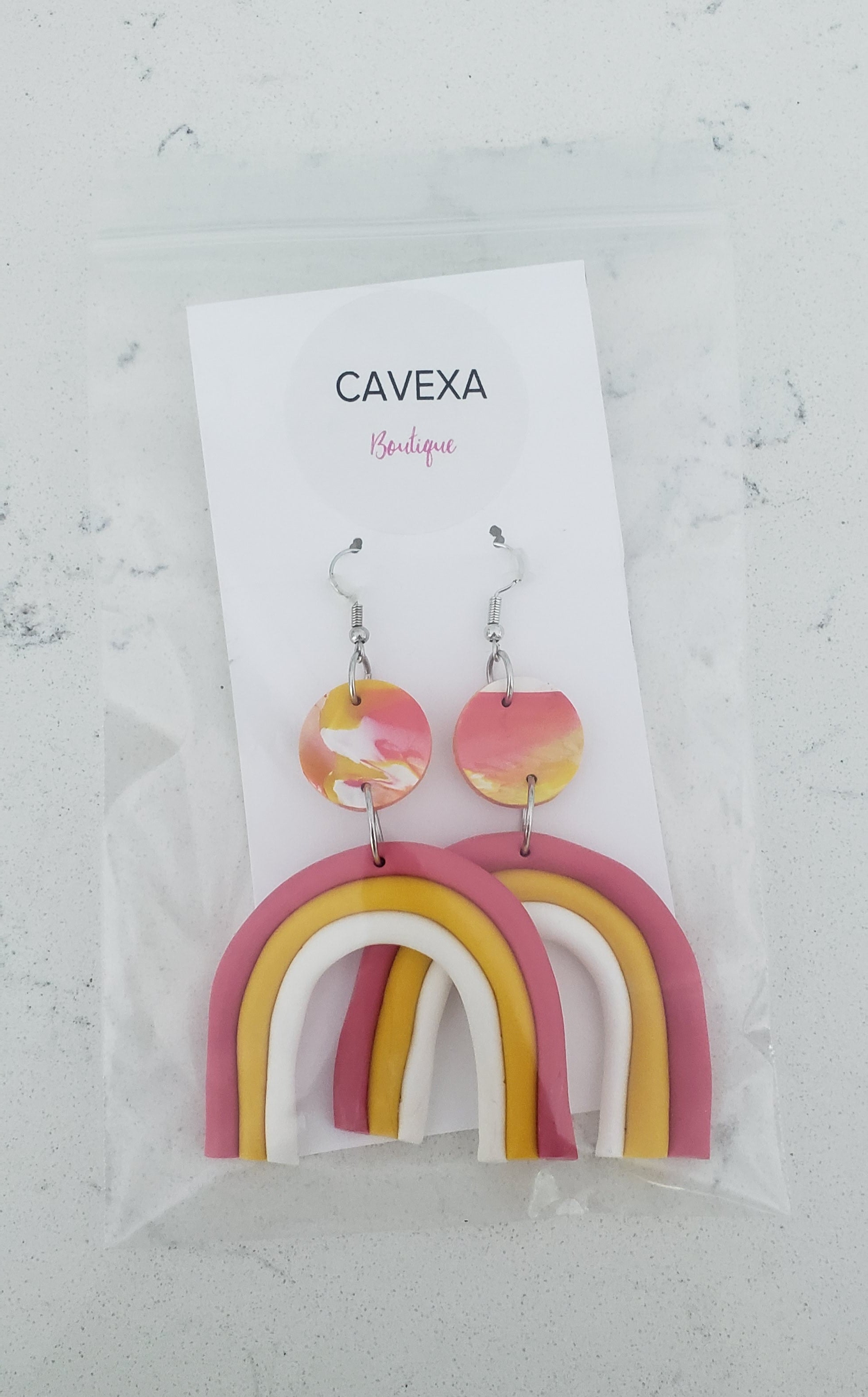 Clay Earrings - Rainbow