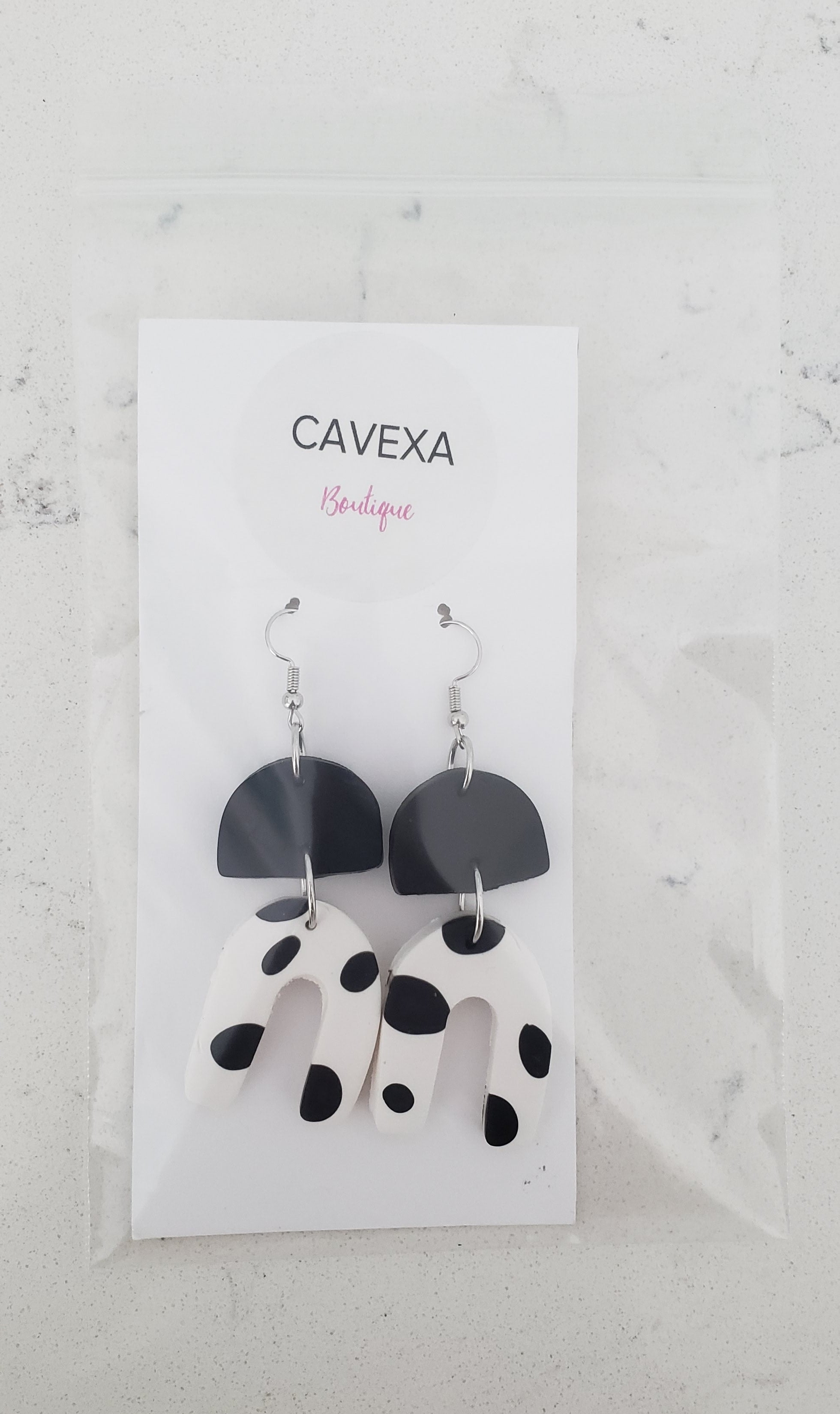 Clay Earrings - Polka Dot