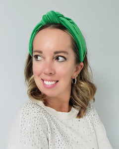 Jade Velvet Knotted Headband