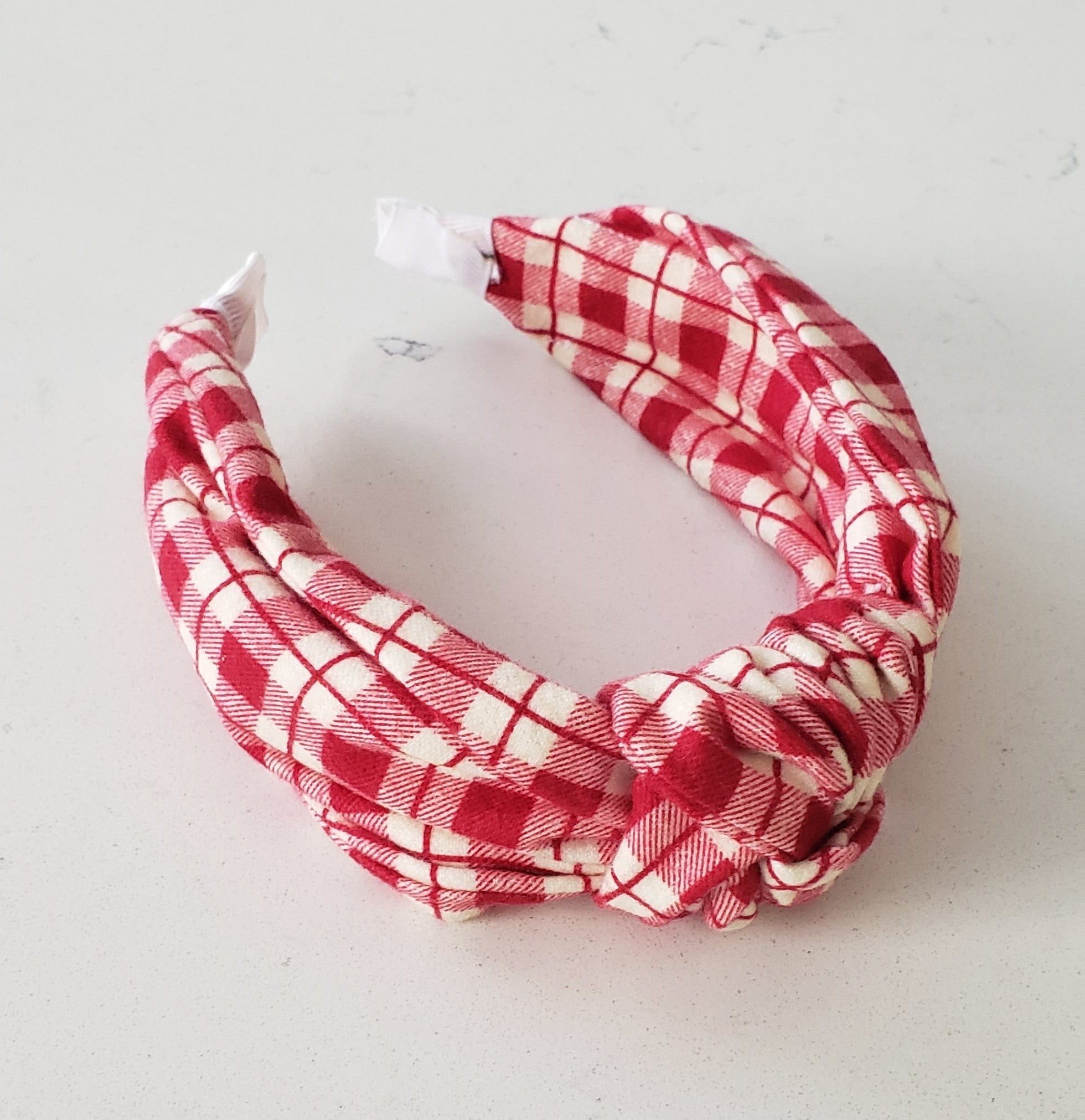 Ellie Flannel Knotted Headband