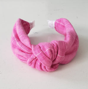 Rosa Flannel Knotted Headband