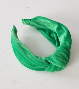 Jade Velvet Knotted Headband