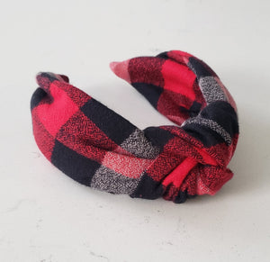 Charley Flannel Knotted Headband