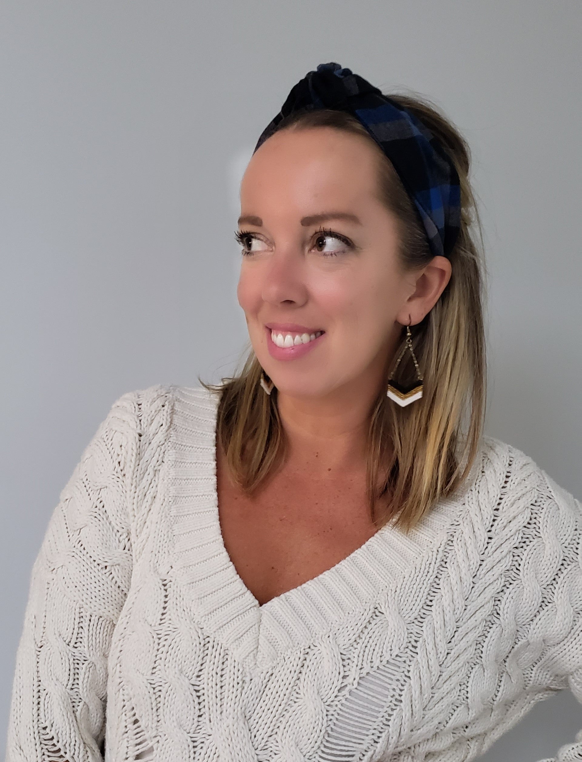 Madison Flannel Knotted Headband