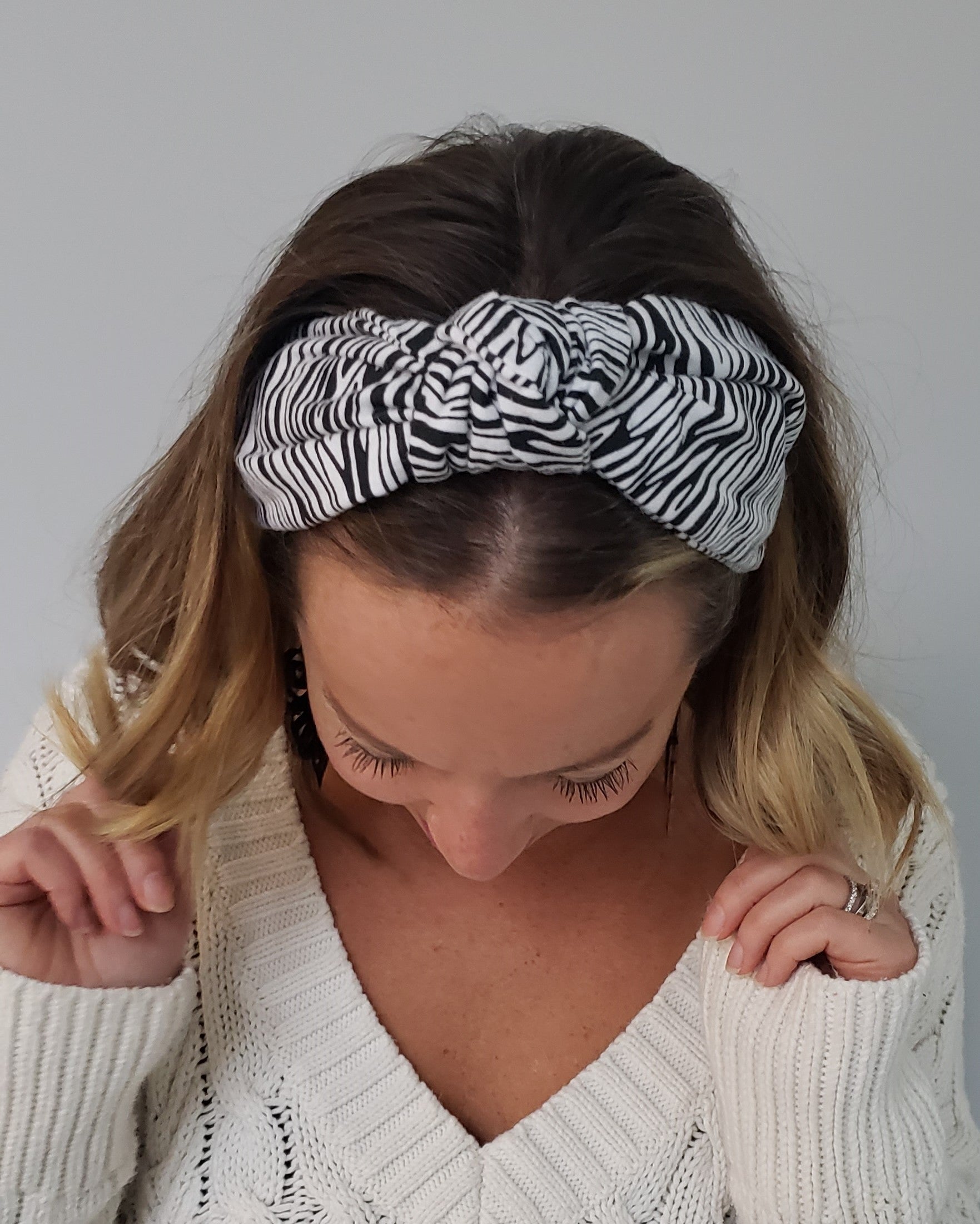 Zoe Flannel Knotted Headband