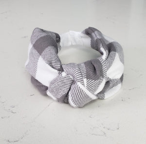 Roxie Flannel Knotted Headband