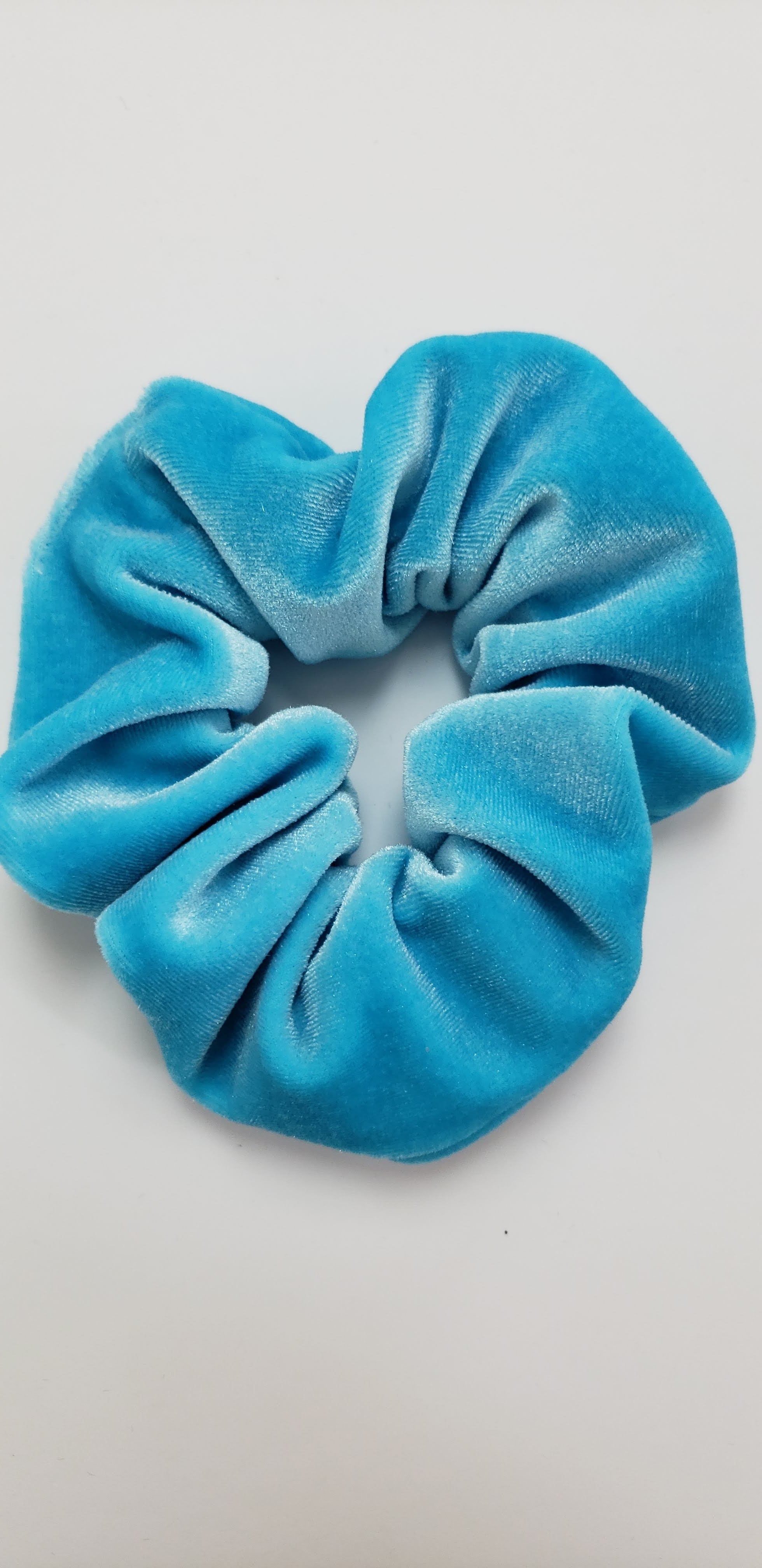 Aqua Velvet Scrunchy