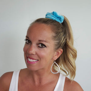 Aqua Velvet Scrunchy