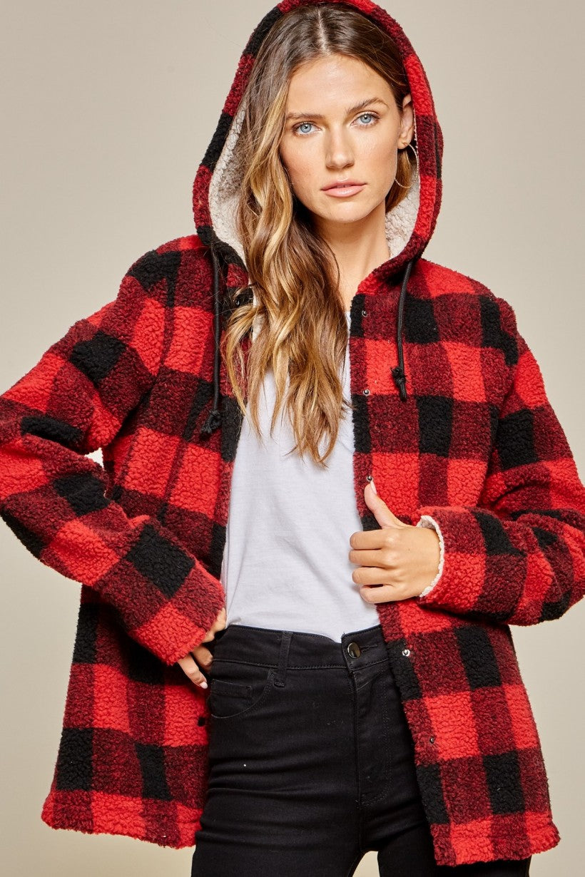 Sherpa Jacket - Buffalo Plaid