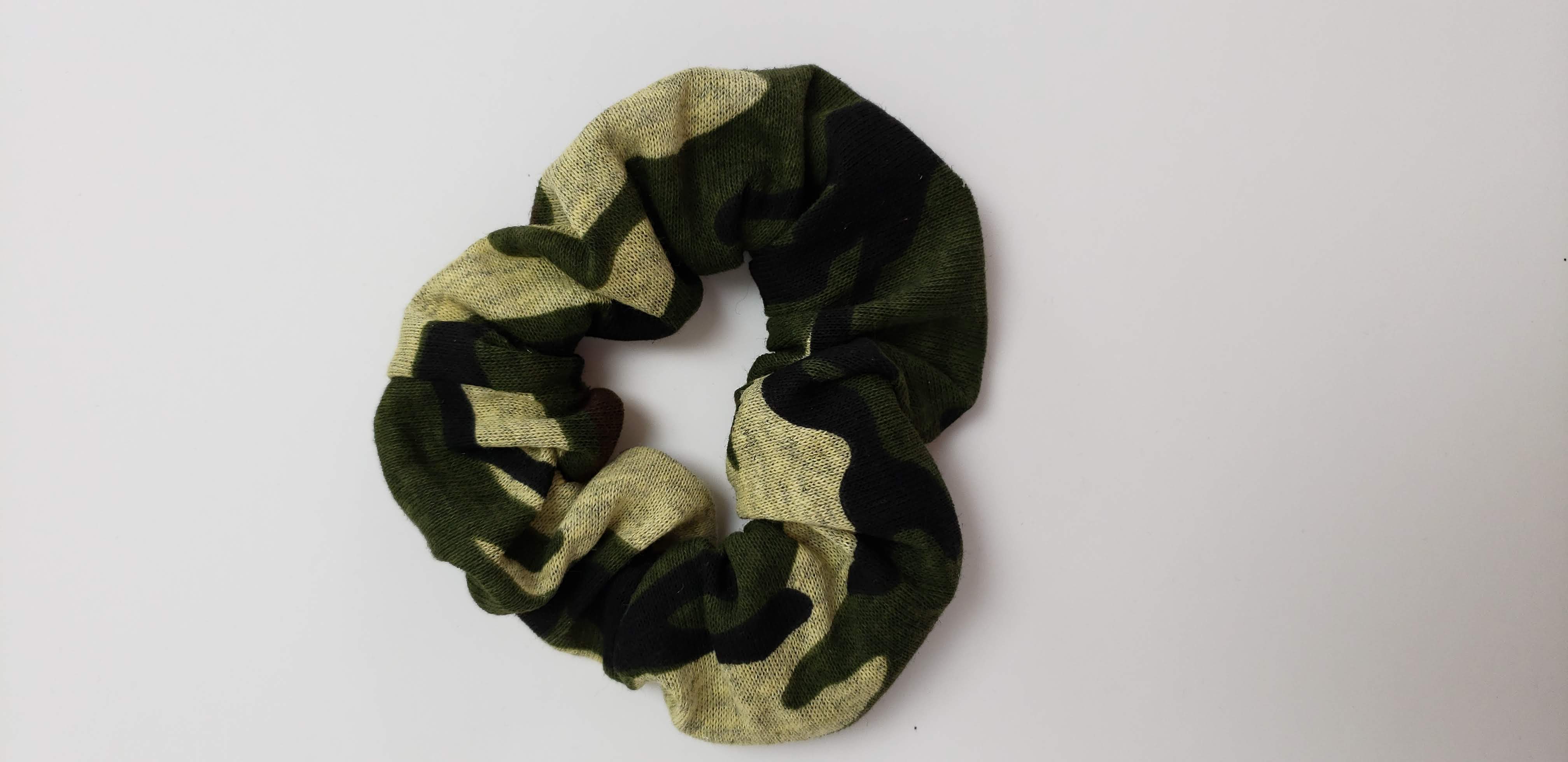 Camo Print Scrunchy