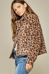 Faux Fur Jacket- Leopard