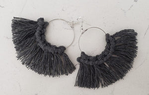 Macrame Fan Earrings