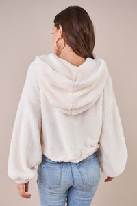 Soft & Fuzzy Hoodie - Ivory