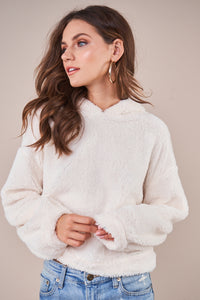 Soft & Fuzzy Hoodie - Ivory