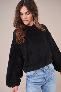 Soft & Fuzzy Hoodie - Black