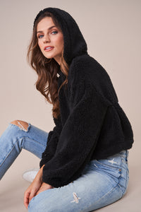 Soft & Fuzzy Hoodie - Black