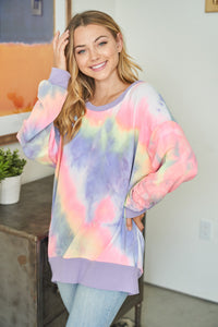 Tie Dye Sweater - Purple