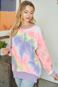 Tie Dye Sweater - Purple