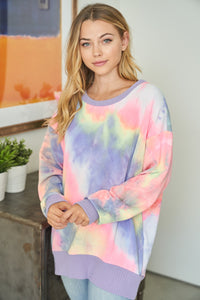 Tie Dye Sweater - Purple