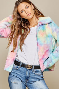 Sherpa Jacket - Tie Dye