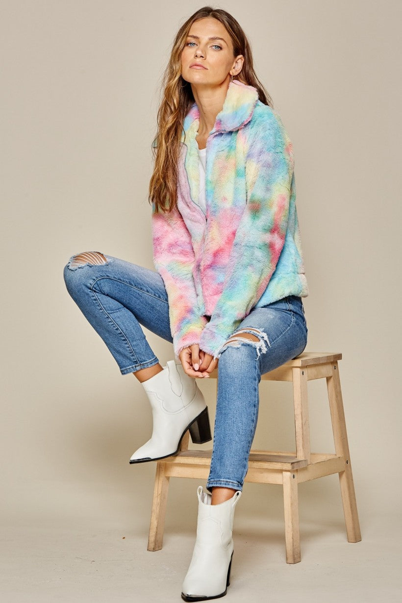 Sherpa Jacket - Tie Dye