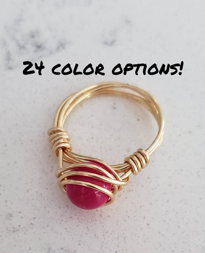 Wire Wrapped Bead Ring